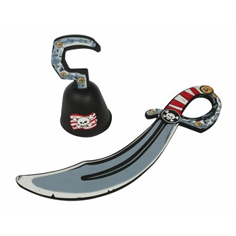 Mjuk sjörövarsabel och krok