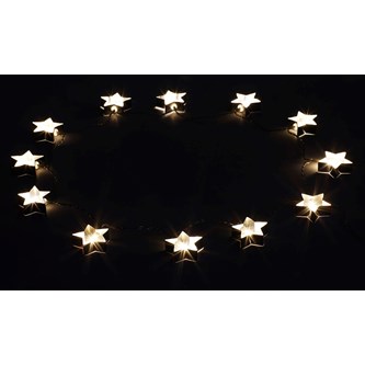Ljusslinga stjärnor 12 LED, batteri