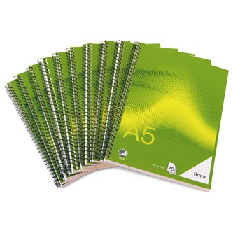 Lekolar kollegieblock A5, linjerat 10-pack