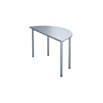 Bord 12:38 FSC BX DL halvrunt 120-60 cm silverstativ