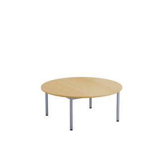 Bord 12:38 FSC BX akustik optimal laminat runt ø 120 cm silverstativ