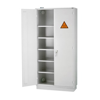 Kemikalieskåp i plåt inkl. 5 hyllor