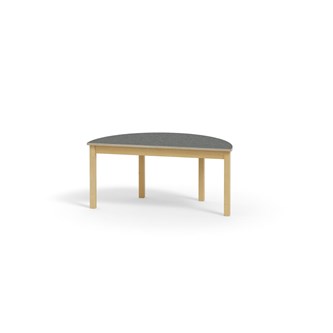 Bord Maria akustik linoleum björk halvrunt 120-60 cm HR