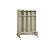 Flexi 25 klädfack hel med sittbänk dubbelsidig golvmodell m hjul