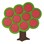 Äppelträd Pomona med 10 röda dynor