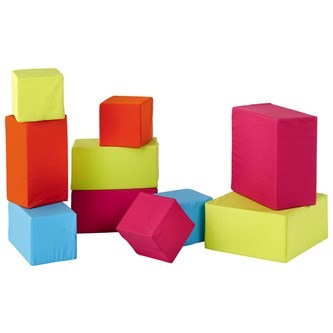 Byggset Rektangel 10 delar Pastell