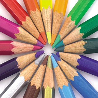 Väggabsorbent Pennor i cirkel 55x55 cm