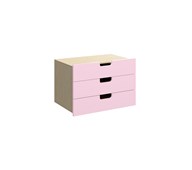 Fixa låda med handhål 2:1, 3 lådor, djup 35
