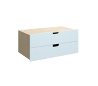 Fixa låda med handhål 3:1. 2 lådor. djup 45