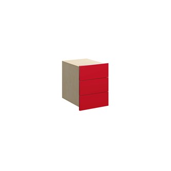 Fixa låda hel 1:1, 3 lådor, djup 35