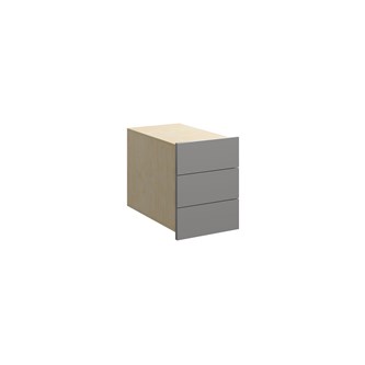 Fixa låda hel 1:1, 3 lådor, djup 45