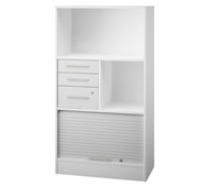 Skåp Ordna 145 vit med jalusi, 3 lådor