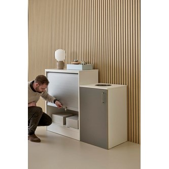 Skåp Ordna 101 vit med jalusi