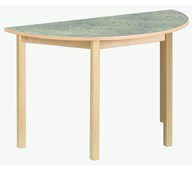 Bord Maria akustik linoleum bok halvrunt 120-60 cm