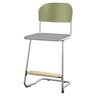 Stol Matte FSC sh 57/63 cm stor sits silverstativ