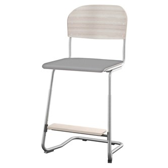 Stol Matte FSC sh 57/63 cm stor sits silverstativ