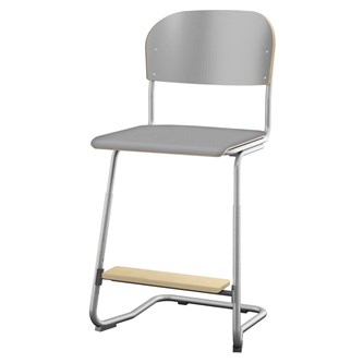 Stol Matte FSC sh 57/63 cm stor sits silverstativ
