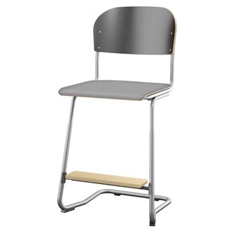 Stol Matte FSC sh 57/63 cm stor sits silverstativ