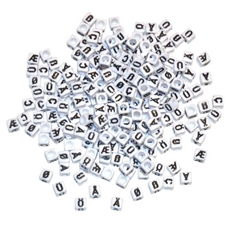 Kubpärlor specialtecken, vit botten 300-pack