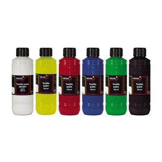 Lekolar textilfärg, 6-pack