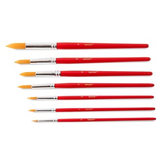 Runda skolpenslar med syntetisk borst 12-pack