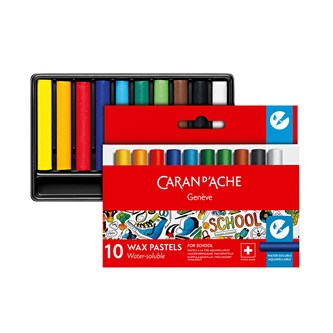Akvarellkritor Caran d'Ache NEOCOLOR II Swisscolor, 10 färger