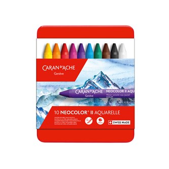 Akvarellkrita Caran d'Ache NEOCOLOR II, 10-pack