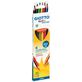 Färgpennor Giotto Elios, 6-pack