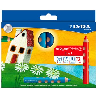 Färgpennor Lyra Groove Triple 12-pack