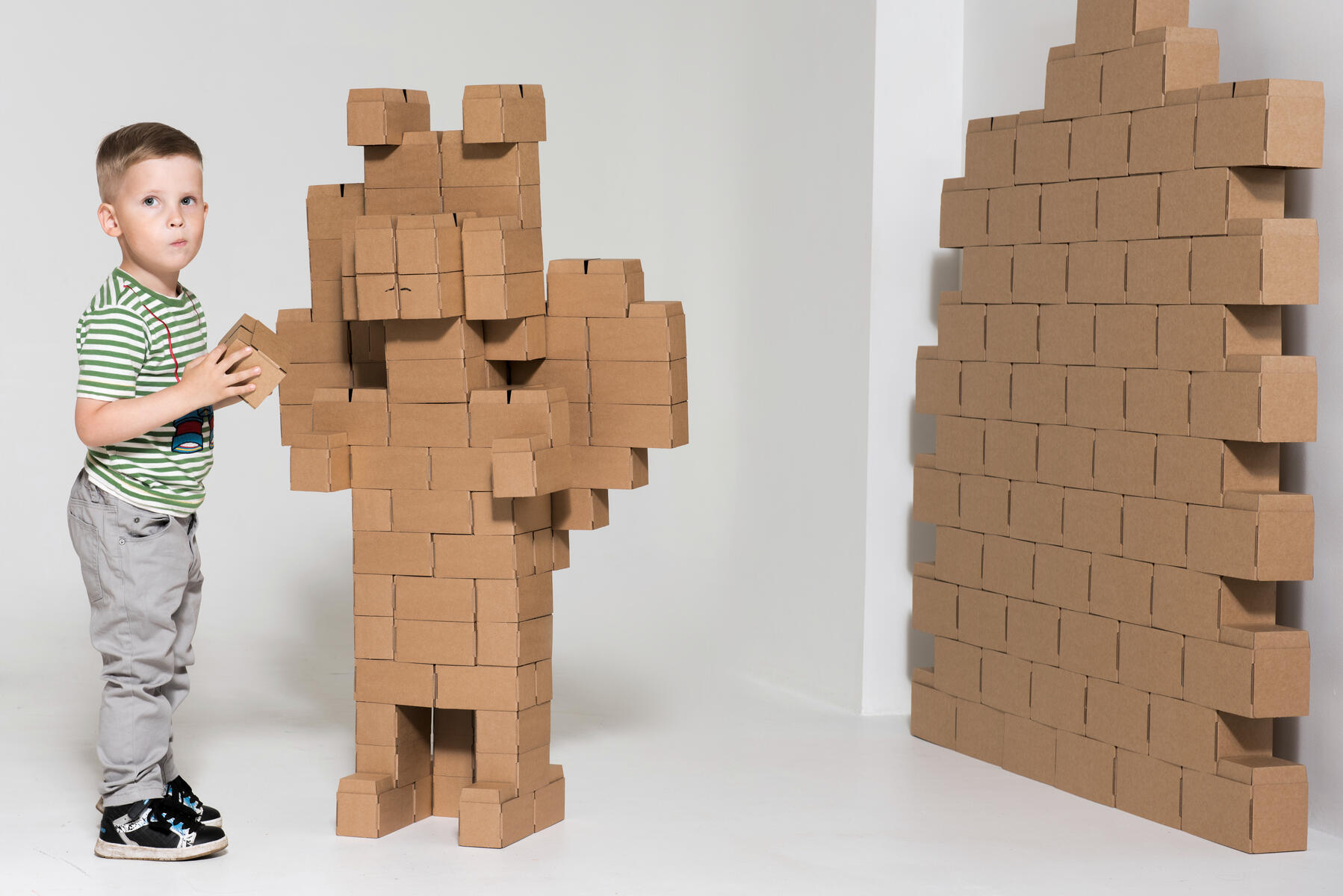 Byggklossar block & kuber, oblekta Lekolar