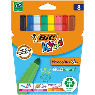 Fiberpennor Bic Kids Visacolor XL, 8-pack