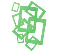 Passepartoutramar i blandade storlekar, gröna