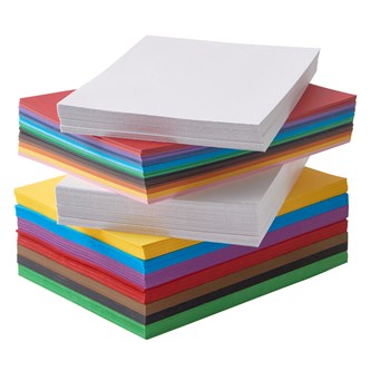 Stor mixpack dekorationskartong, ton- & ritpapper