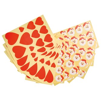 Stickers enkla julmotiv 12 ark
