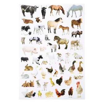 Klistermärken bondgårdsdjur 294st