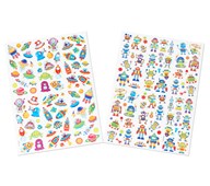 Klistermärken robotar och rymdfigurer, 154st
