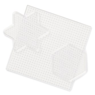 Pärlplattor Midi hjärta, stjärna, fyrkant 3-pack