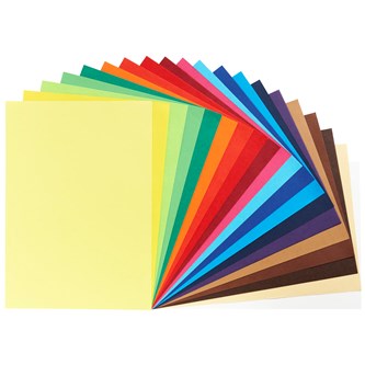 Dekorationskartong 50x70 cm, nyansfärger, 50 ark