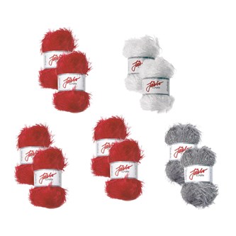 Pälsgarn julfärger 10-pack