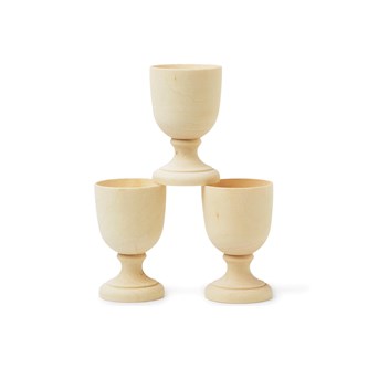 Äggkoppar av trä, 20-pack