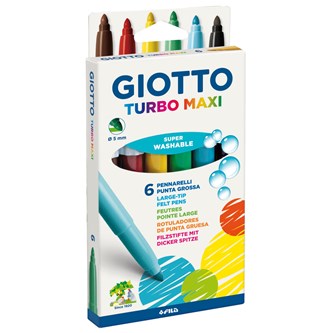 Fiberpennor Giotto Turbo Maxi, 6-pack