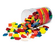 Mönsterbitar i trä 250-pack