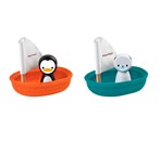 Plantoys segelbåtar med pingvin och isbjörn