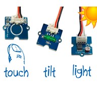 Ohbot 2.1 Sensor Pack - light, touch and tilt