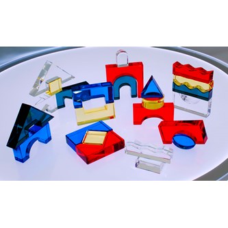 Kristallblock i färg