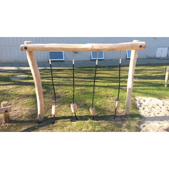 Robinia hängande balansstubbar i rep