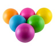 Plastklädda skumbollar neonfärger 6-pack