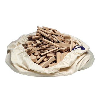 Byggstavar 200 delar, med förvaringsbox