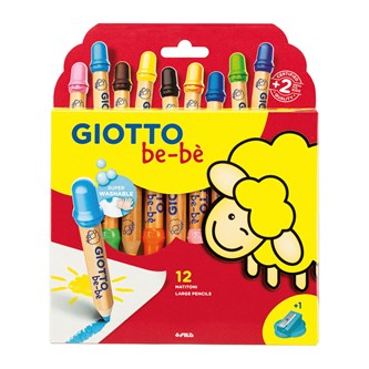 Färgpennor Giotto be-bè 12-pack