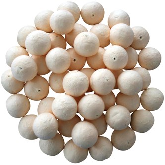 Beige vaddkulor 4 cm 50-pack